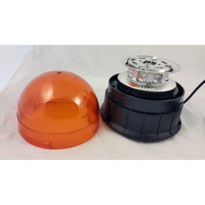 Girofar 8x LED Galben (amber) cu prindere magnetica si ventuza